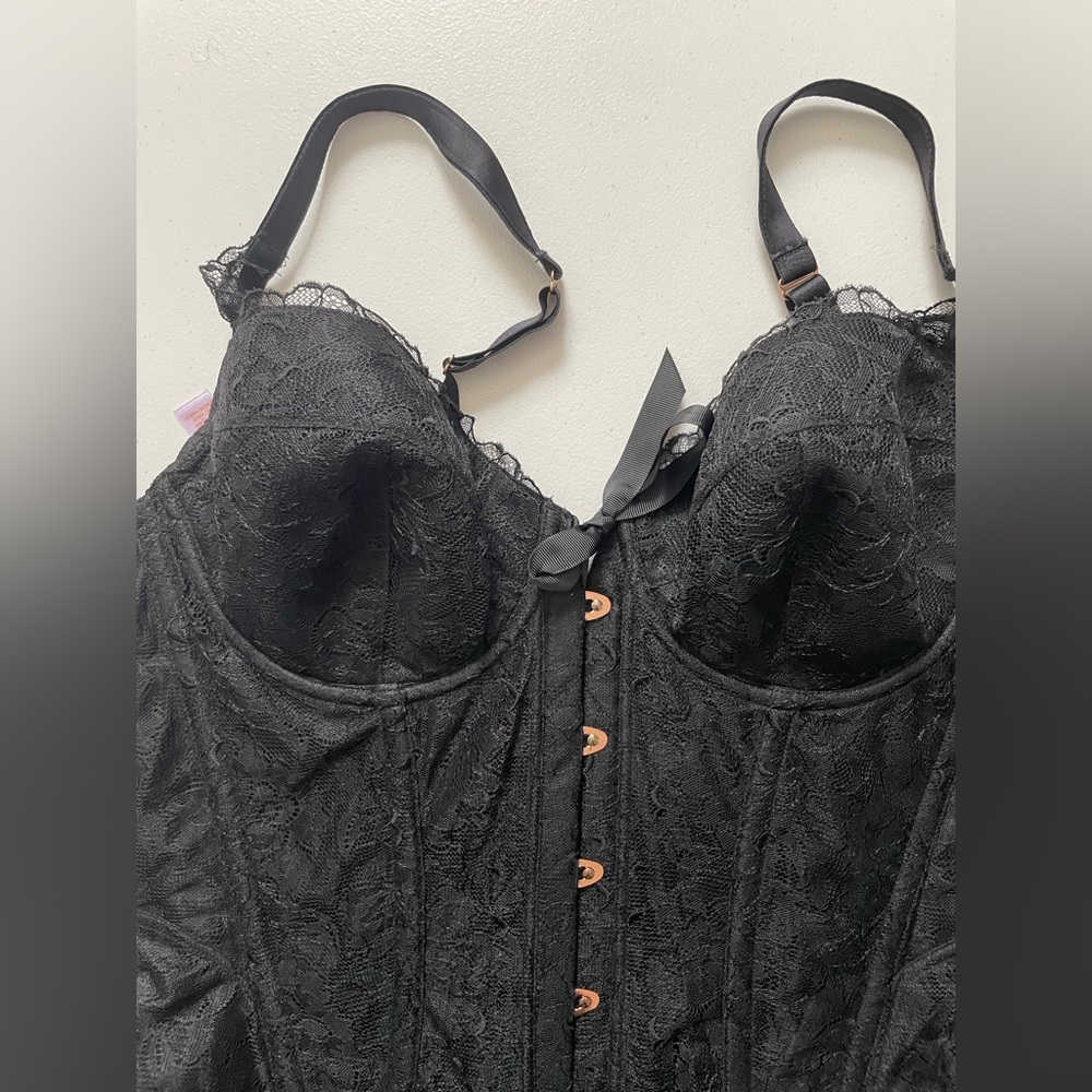 Savage X Fenty Black Lace Bustier Corset